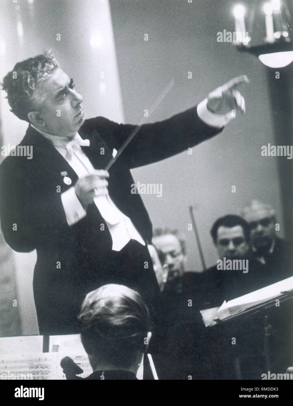 Conducted by the Composer Aram Khachaturian (1903-1978). Photograph Stock Photo