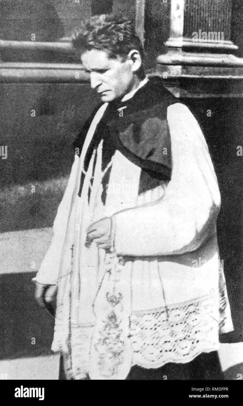 Father Rupert Mayer, (born 23.01.1876, died 01.11.1945). In 1937 Mayer served a detention of five months in Landberg because of his determined resistance against the National Socialists. Released in the spring of 1938, he was arrested again after the war began. He died after the war in his office as a pastor in Munich. Stock Photo