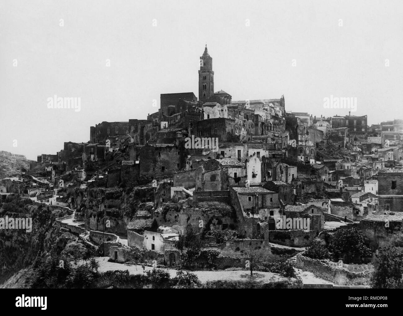 Italy, Basilicata, Matera, sassi di matera, 1930 Stock Photo