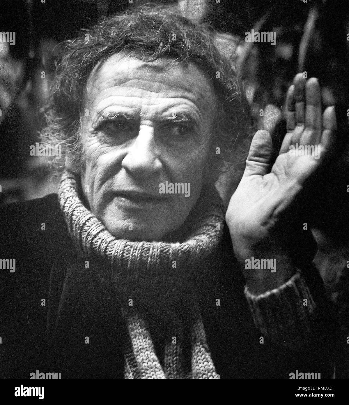 Marcel Marceau, the French pantomime 'Bip', Paris (1986) Stock Photo