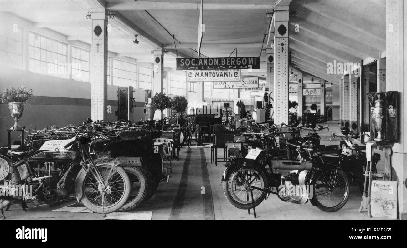 International Motor Show, motorcycles, turin, piedmont, Italy 1910 Stock Photo
