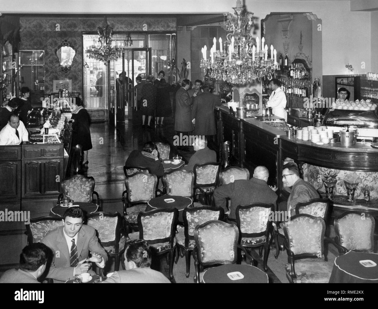 turin coffee, turin, piemonte, italy 1963 Stock Photo