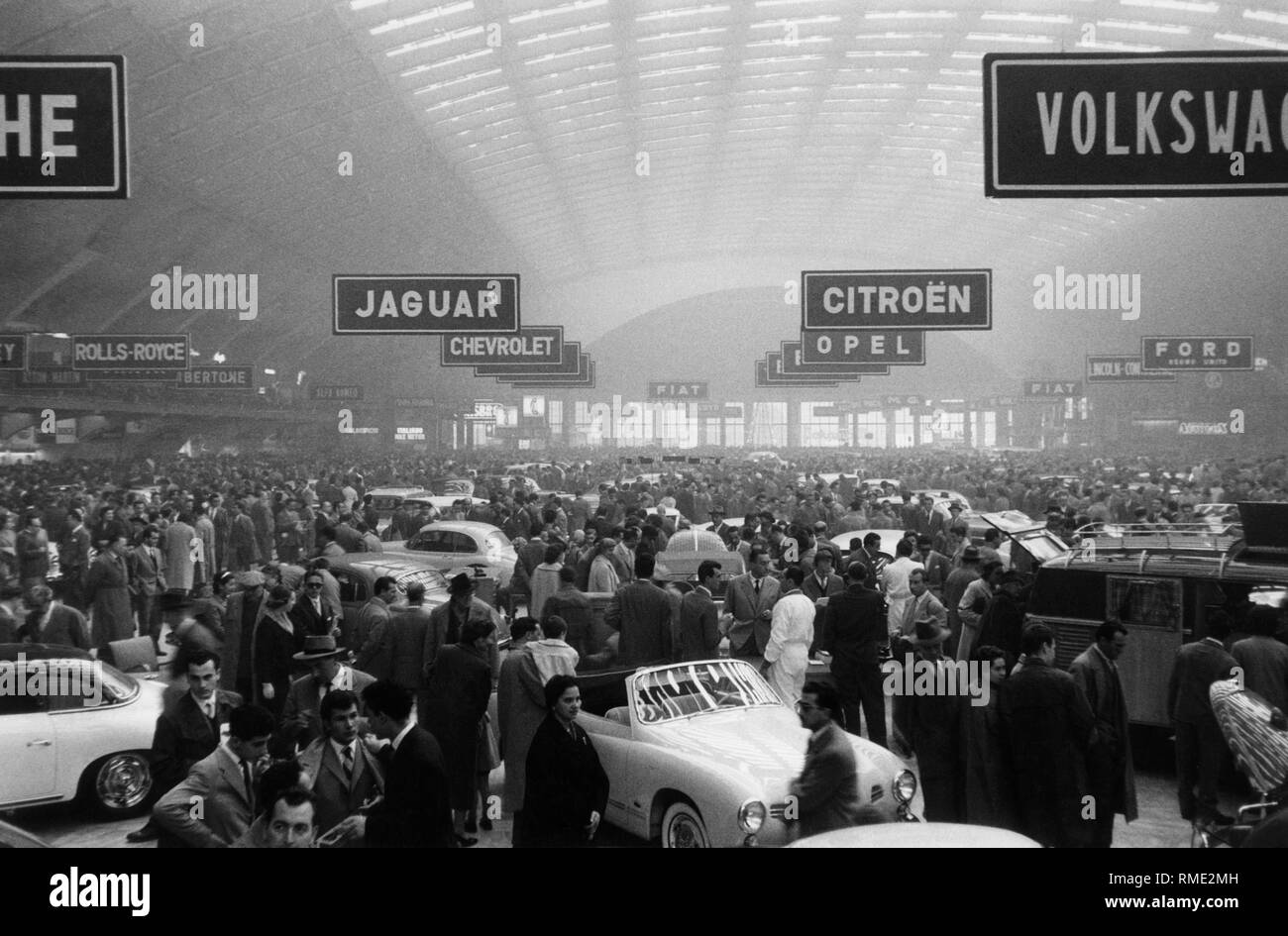 Motor Show Turin Piemonte Italy 1957 Stock Photo Alamy