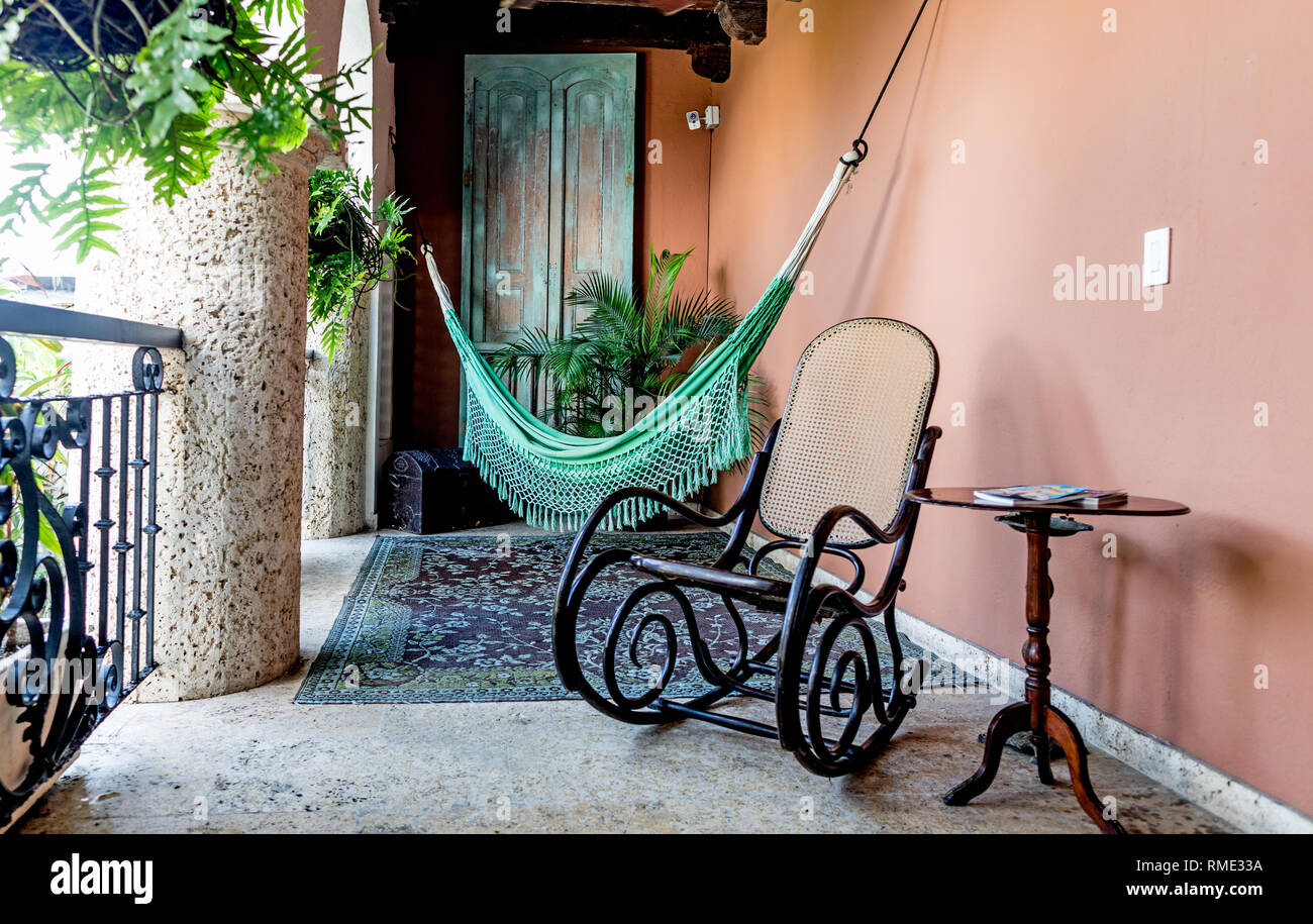 Traditional Furniture at The San Pedro Boutique Hotel Cartagena