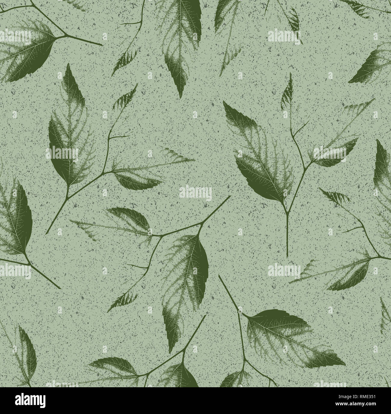Abstract seamless pattern with leaves and flowers Background with ...