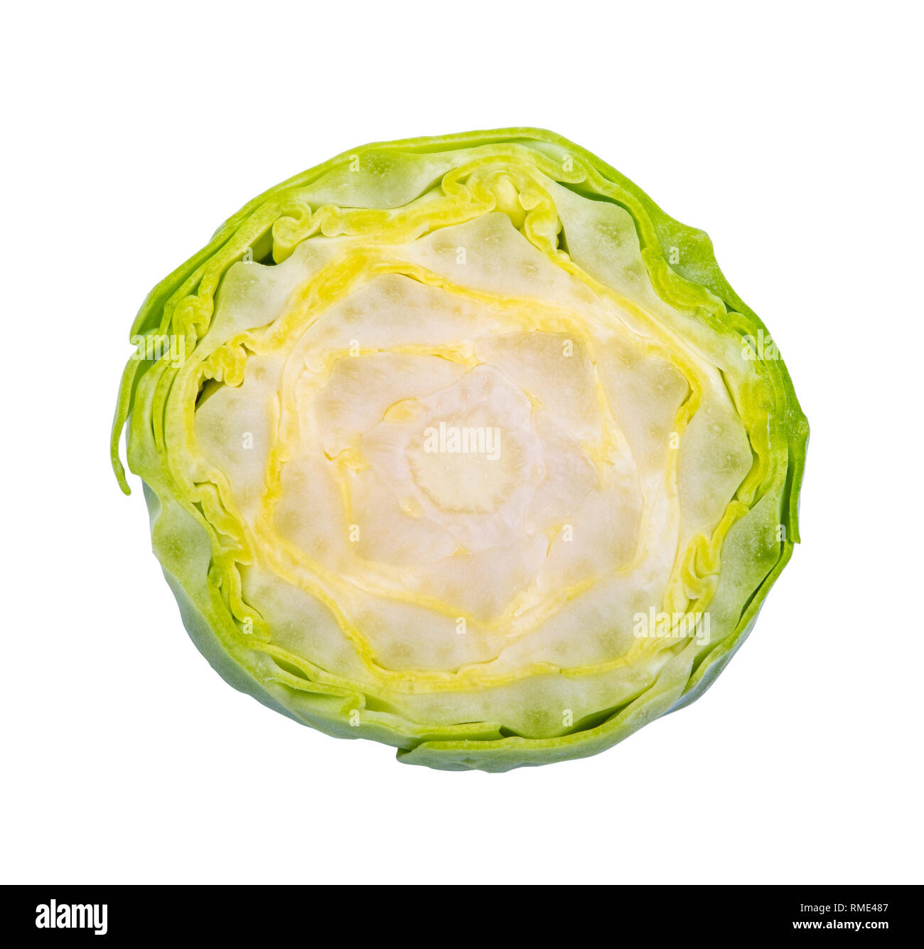 Brussels sprouts isolated on white background. Clipping path Stock Photo