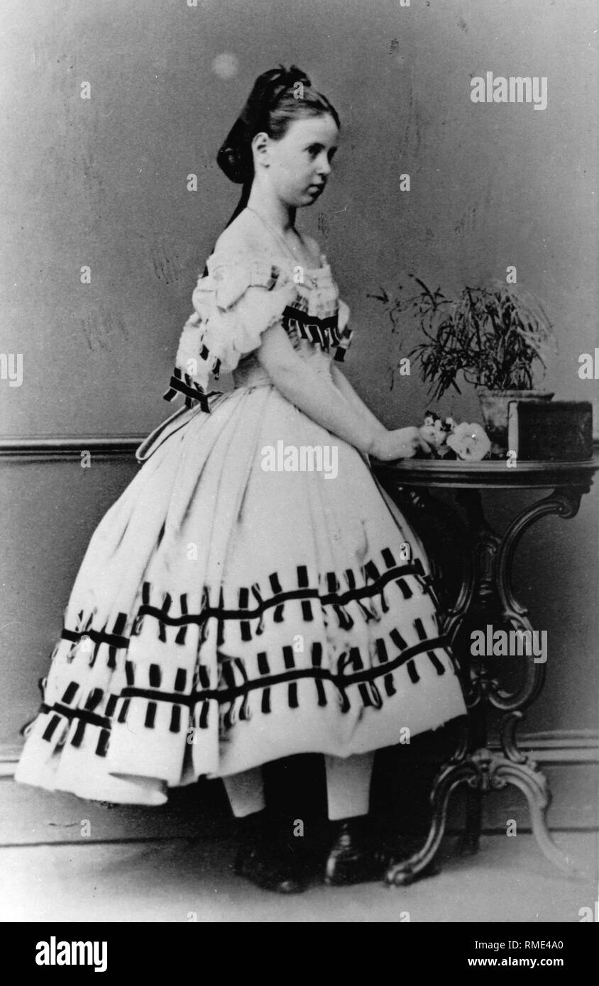 Portrait of Grand Duchess Maria Alexandrovna of Russia (1853-1920). Albumin Photo Stock Photo