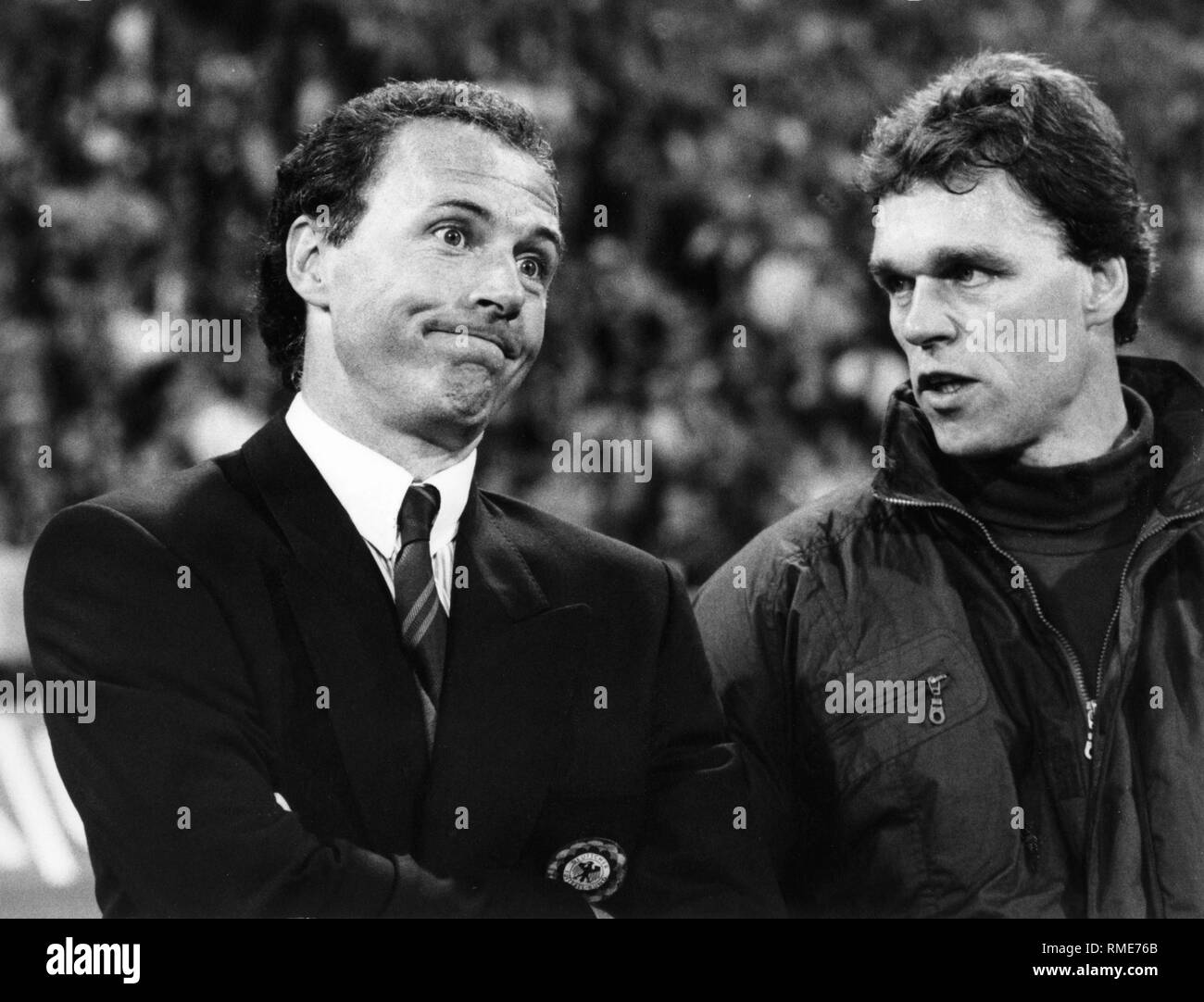 Franz Beckenbauer makes a dissatisfied impression after a 0: 0 score of the international match Germany - Holland. Stock Photo