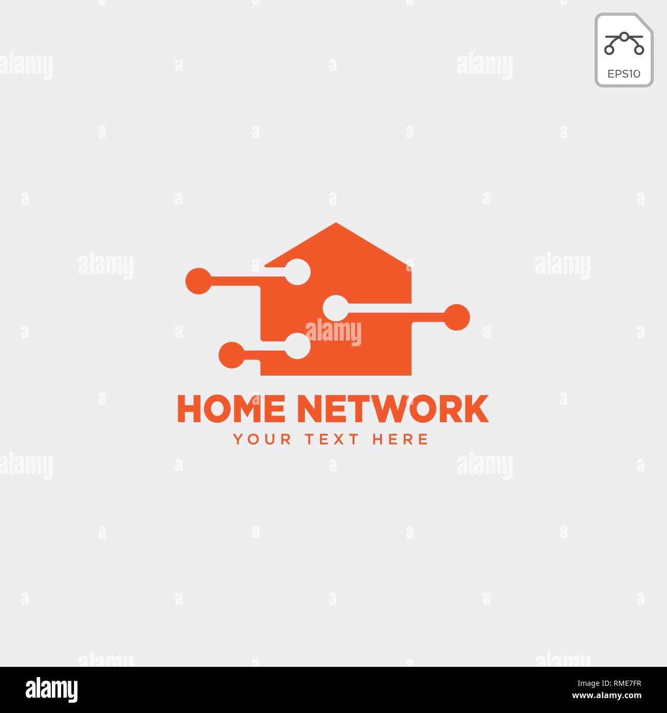 home network connection logo template vector illustration icon element isolated - vector Stock Vector