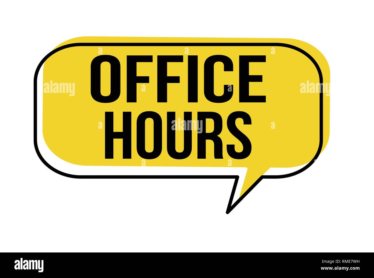 Office hours speech bubble on white background, vector illustration Stock Vector Image & Art Alamy
