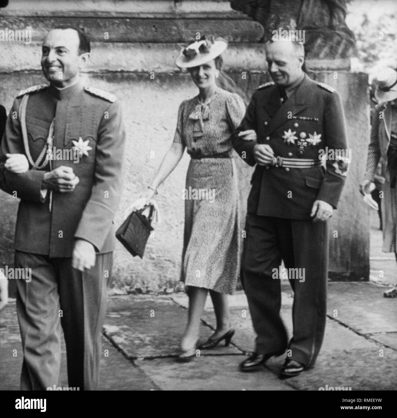 Prince Regent Paul of Yugoslavia (left) on a state visit to Germany. Right: Reich Foreign Minister Joachim von Ribbentrop. Stock Photo