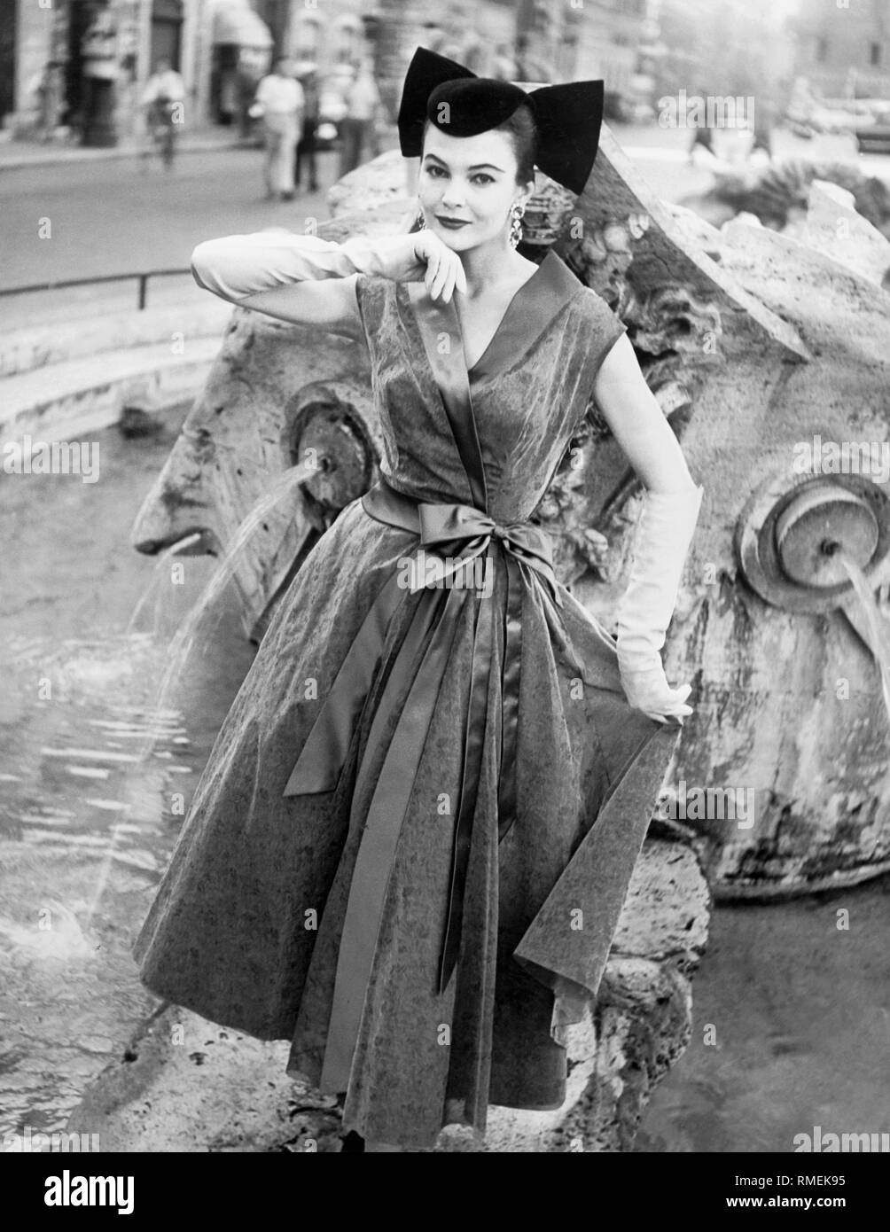 rome, barcaccia, september 1953, 1950's style Stock Photo
