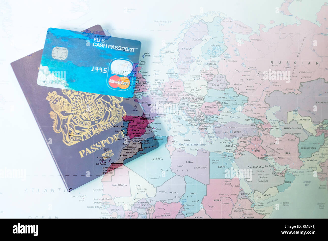 Passport with visa card visit to European Stock Photo Alamy