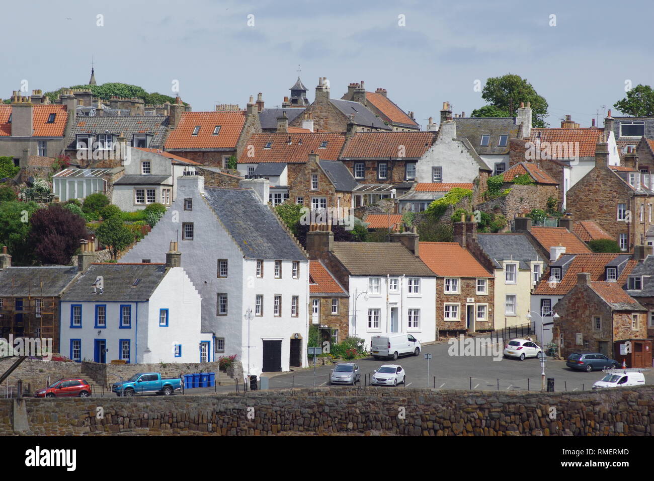 Stone Cottages of Crail Harbour Village. Fife, Scotland, UK Stock Photo Alamy