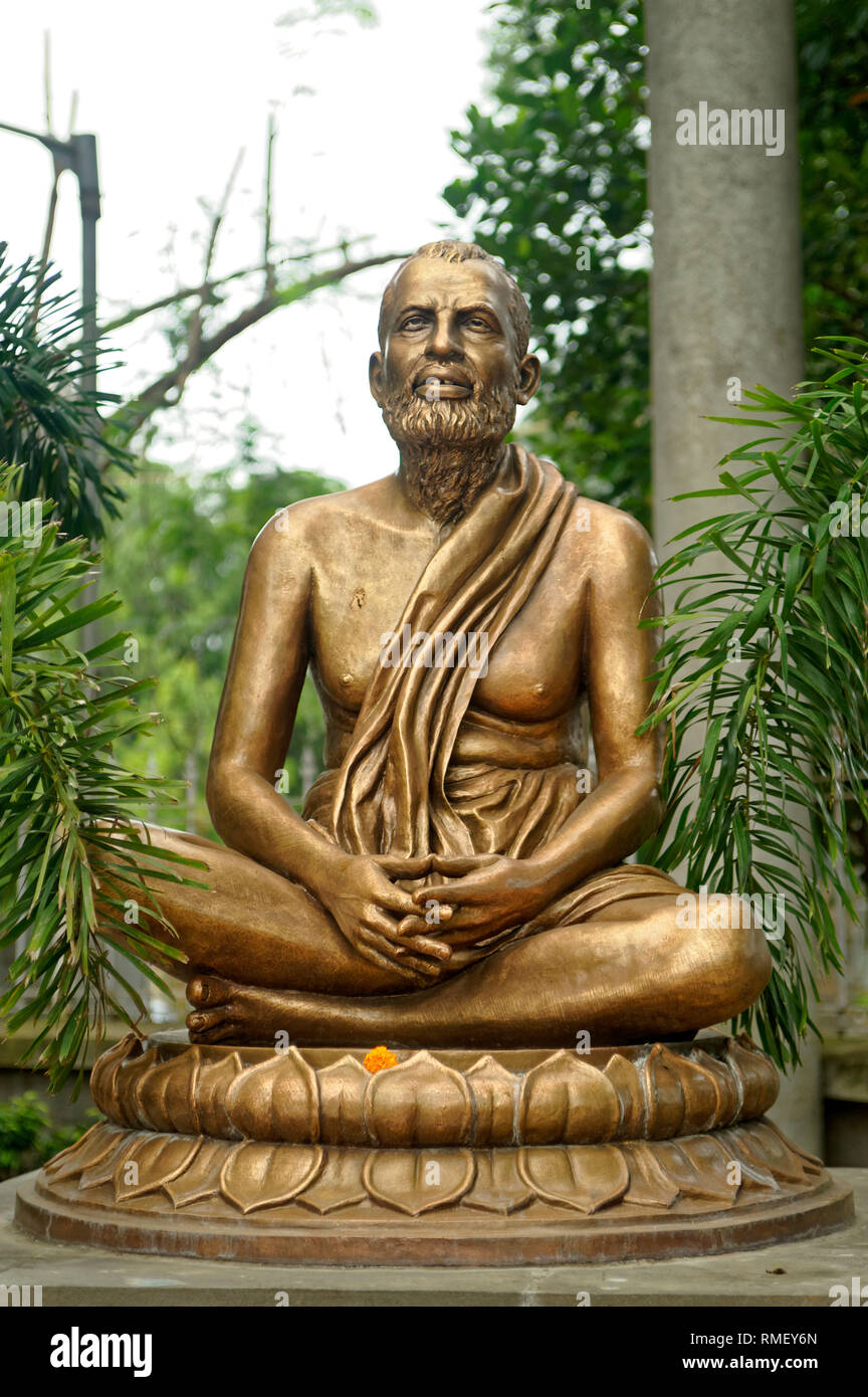 Ramakrishna Paramahansa statue, Gadadhar Chattopadhay, Indian Hindu mystic and spiritual leader, nashik, Maharashtra, India, Asia Stock Photo