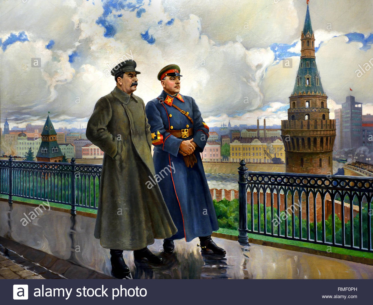 Герасимов «и. Сталин и к. Картина два вождя. В. Ворошилов в кремле».