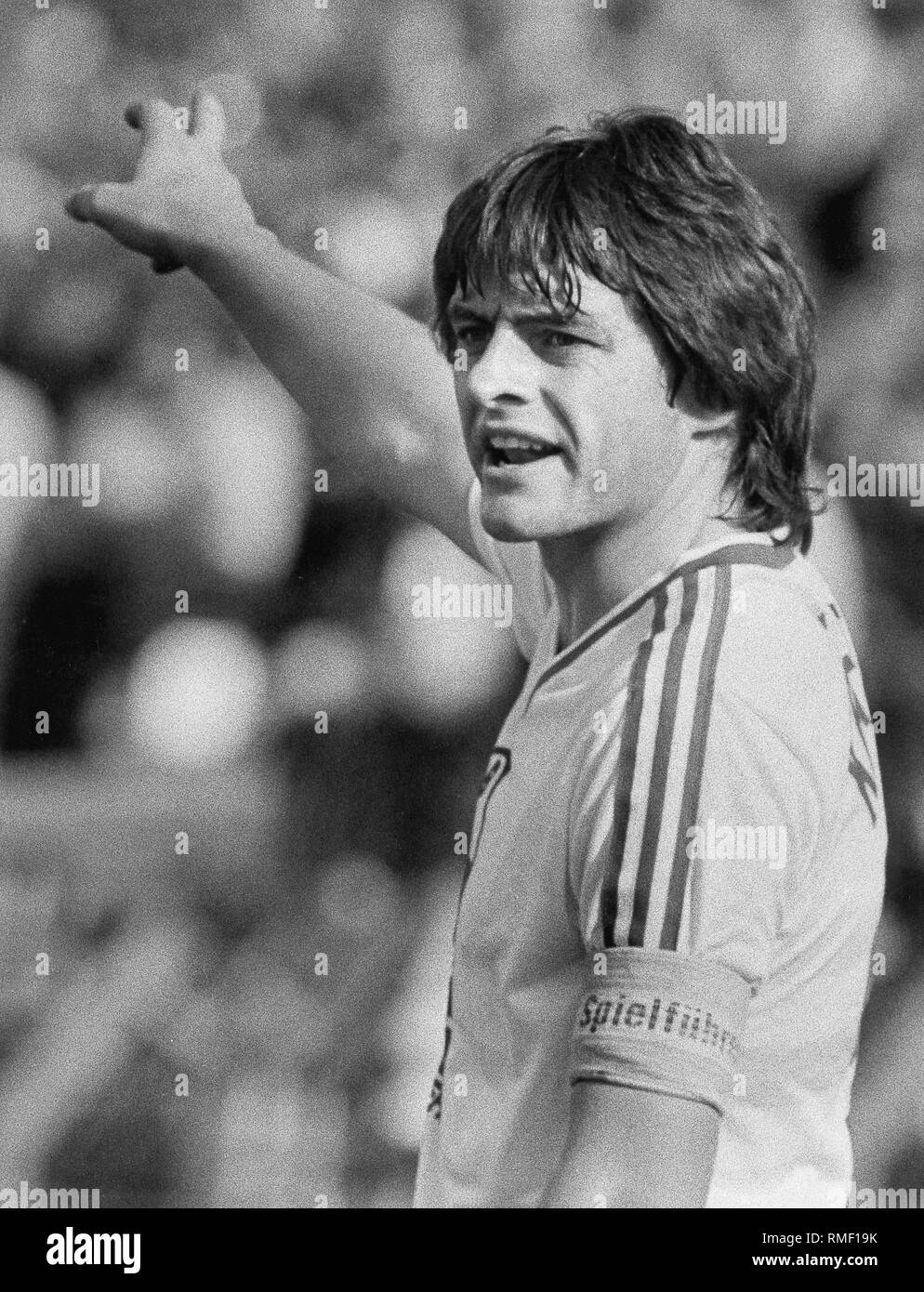 Mathias Herget, captain of Bayer Uerdingen, during a match. Stock Photo