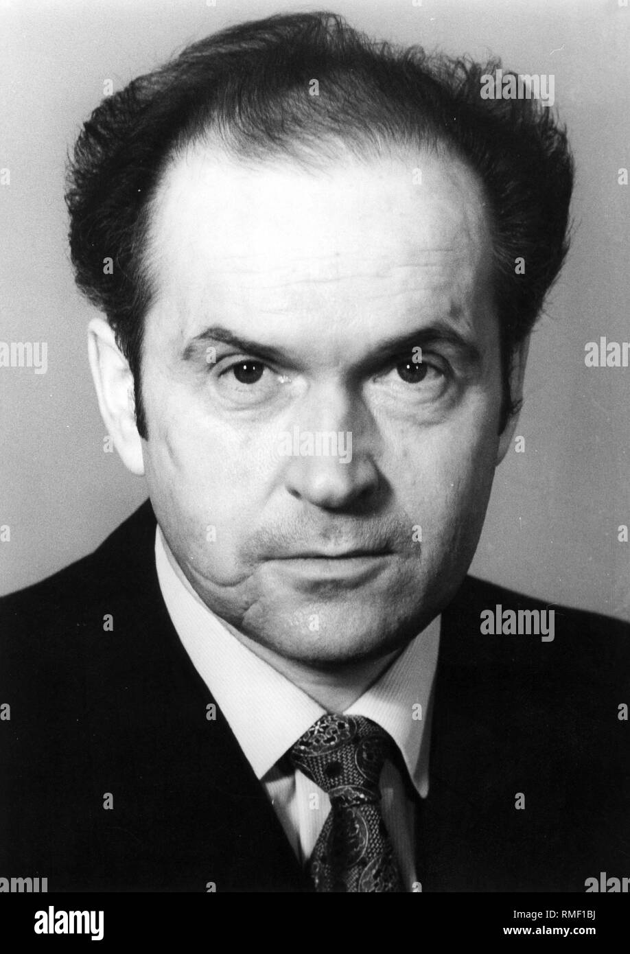 Oskar Fischer: (* 19.03.1923.) between 1975 - 1990 GDR Foreign Minister, between 1971 - 1989 member of the SED Central Committee. Stock Photo