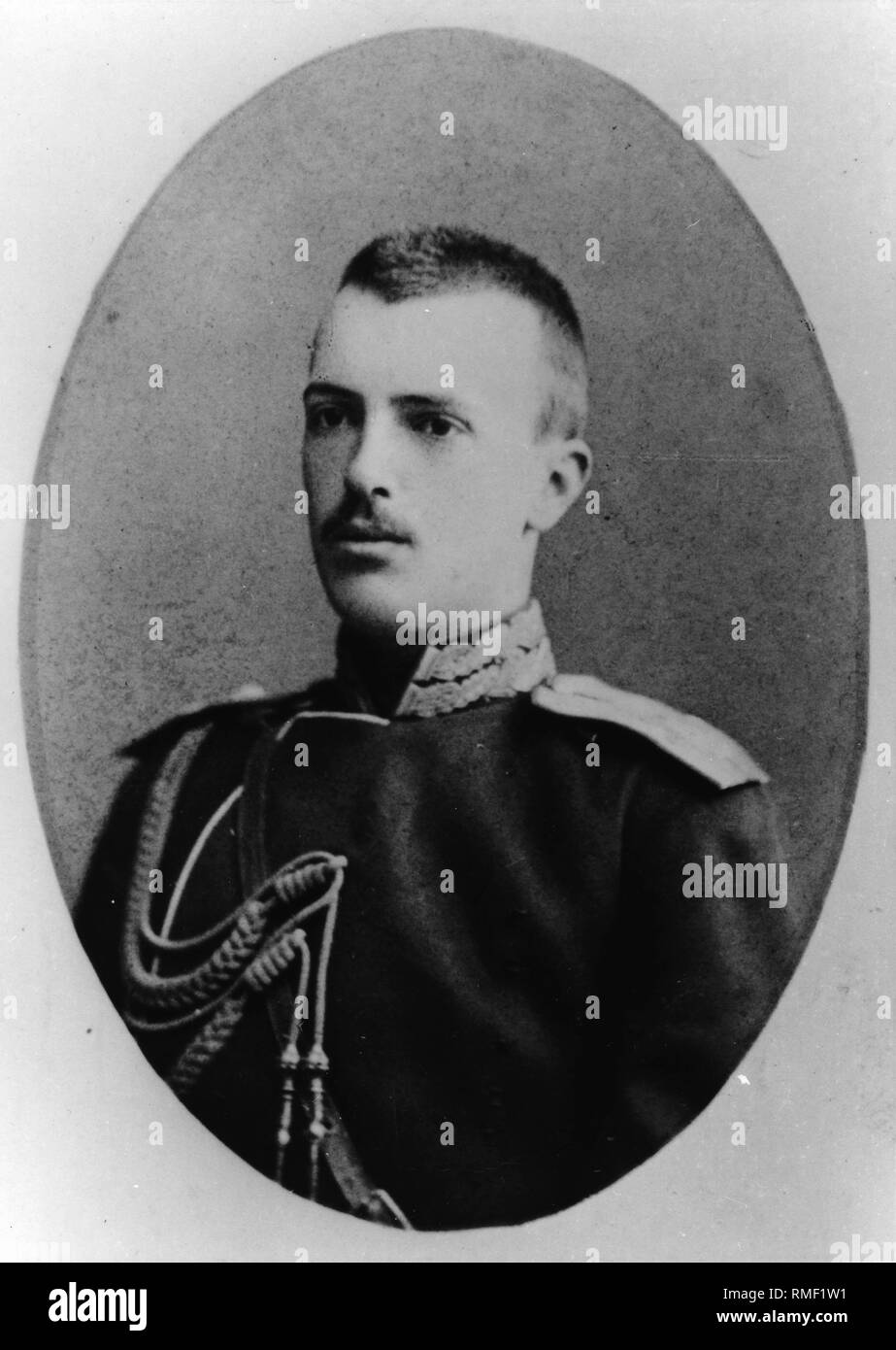 Portrait of Grand Duke George Mikhailovich of Russia (1863-1919). Albumin Photo Stock Photo