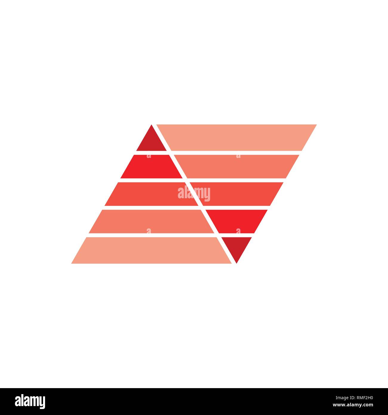 triangle gradient linked geometric logo Stock Vector