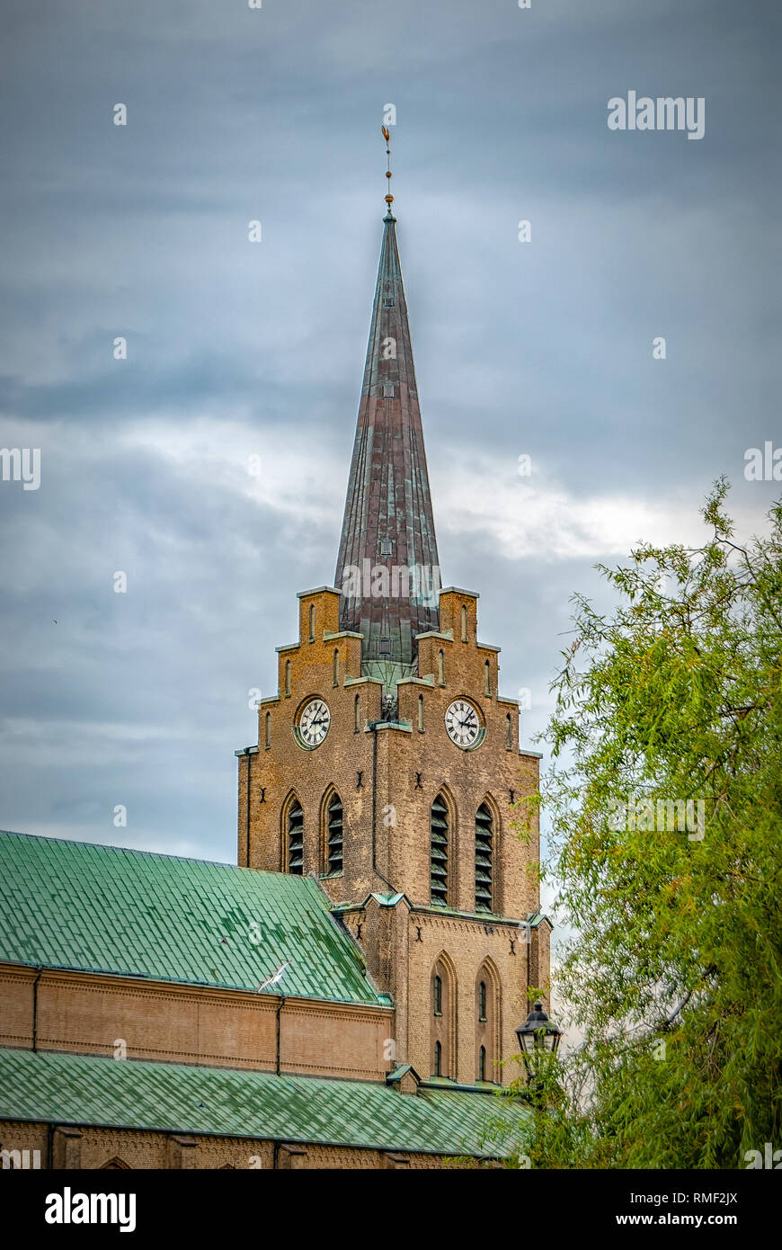 Halmstads Saint Nicholas church in the Halland region of Sweden. Stock Photo