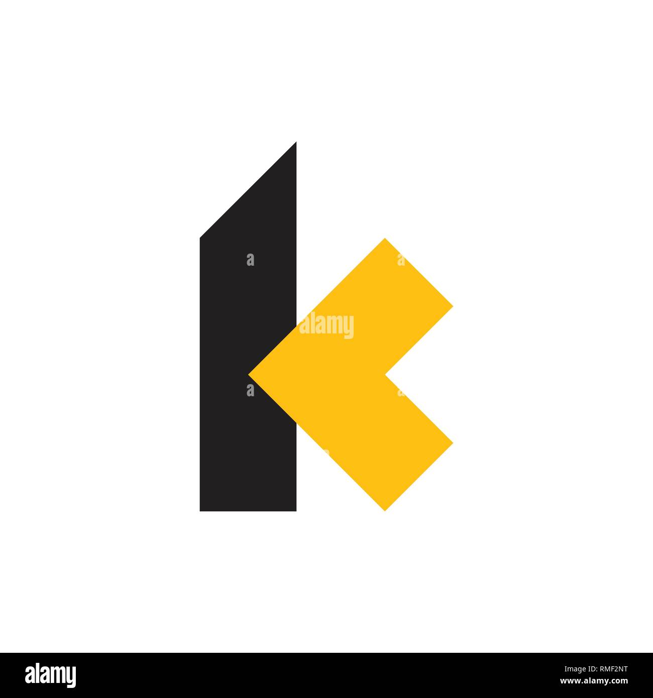 letter k simple geometric arrow in logo Stock Vector Image & Art - Alamy