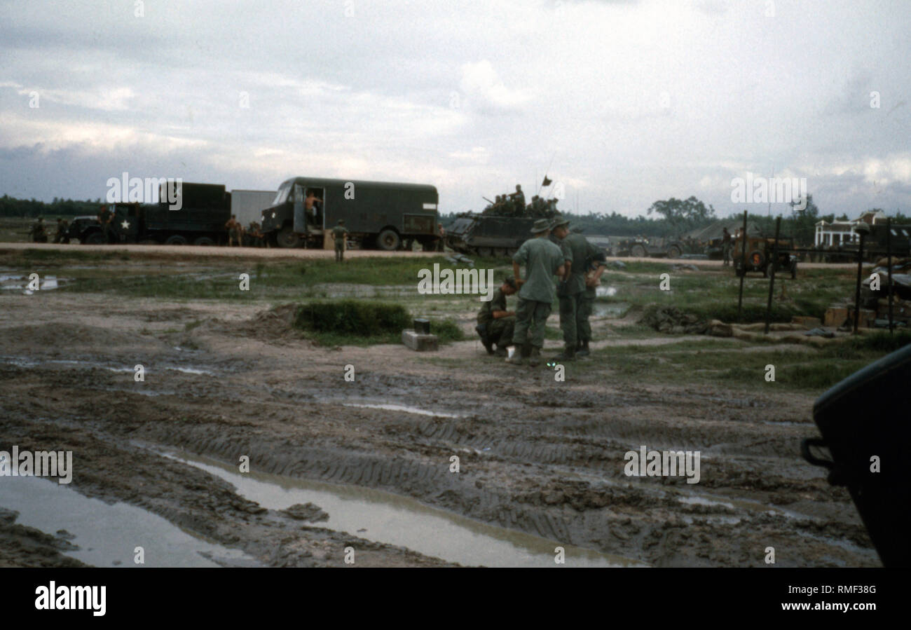 USA Vietnam-Krieg / Vietnam War - US ARMY / United States Army 25. US-Infanteriedivision / 25th Infantry Division - Hoc Mon 1968 Stock Photo