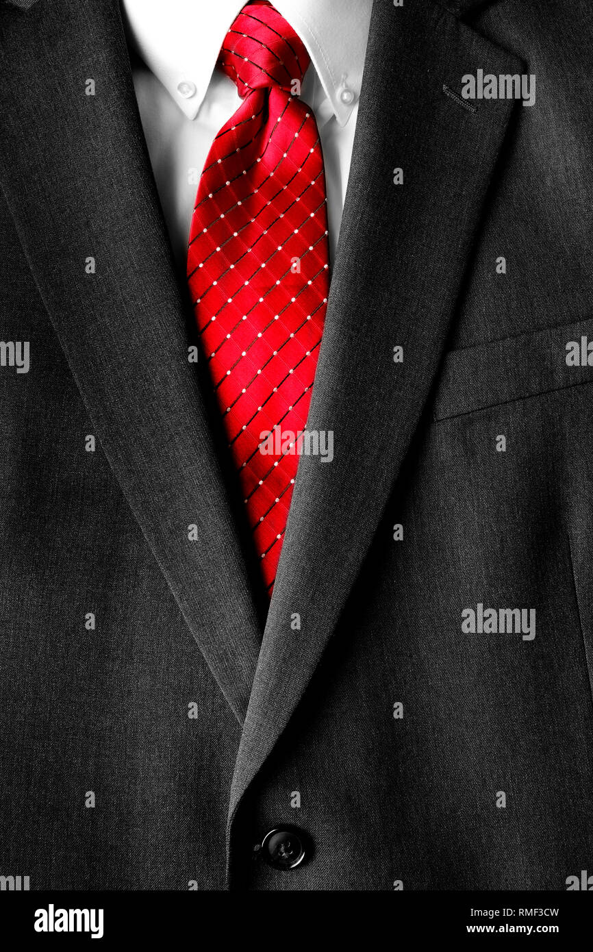 Business suit white shirt and red tie for formal wear fashion Stock ...