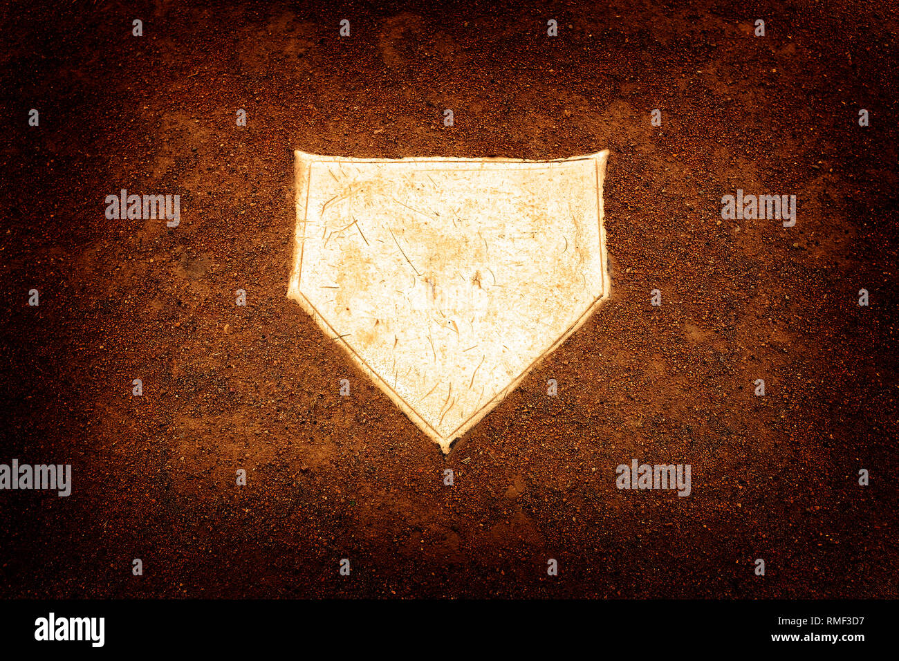 Baseball home plate base ball homeplate representing american sports competition Stock Photo