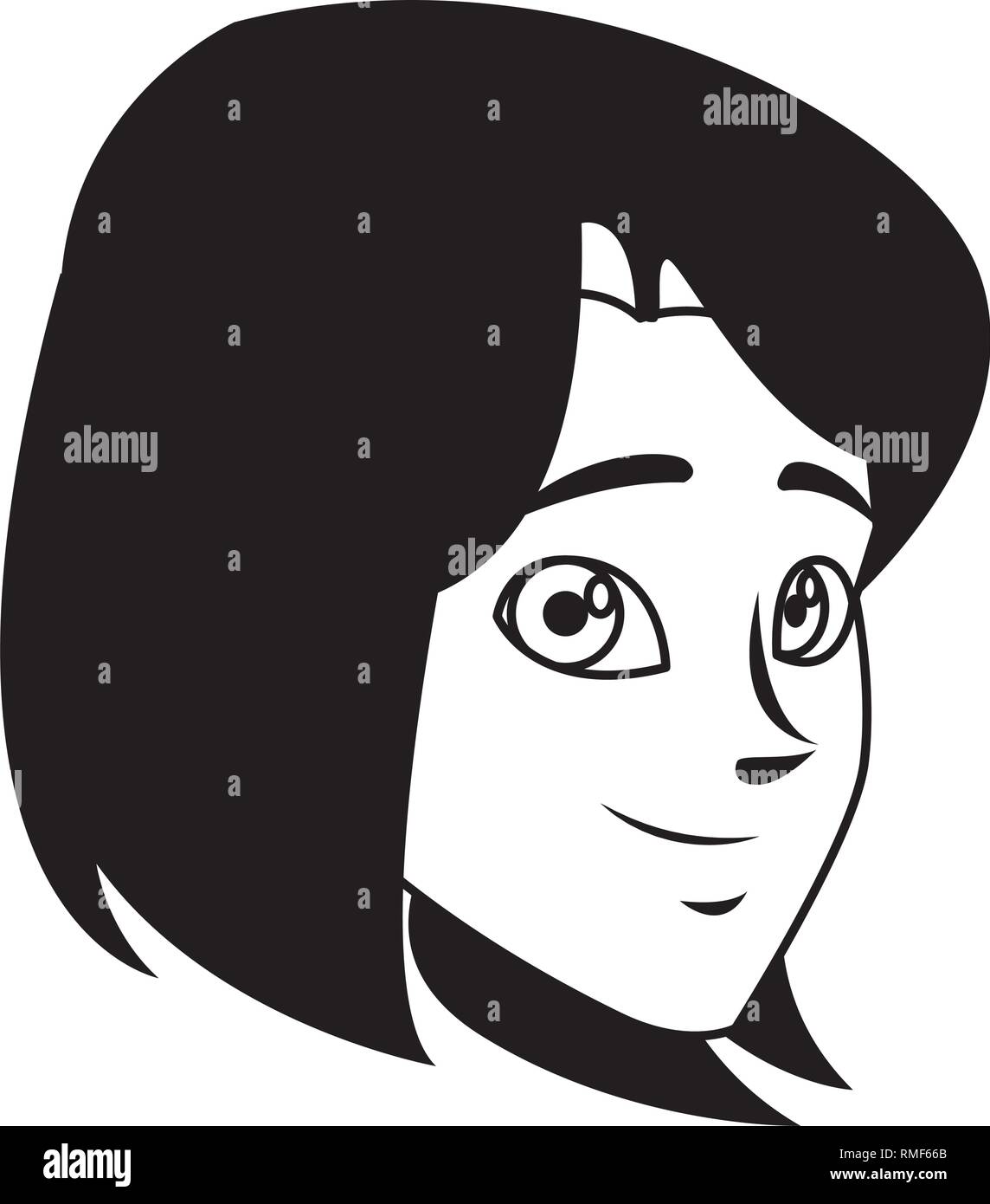 Portrait attractive young stylish woman Stock Vector Images - Alamy
