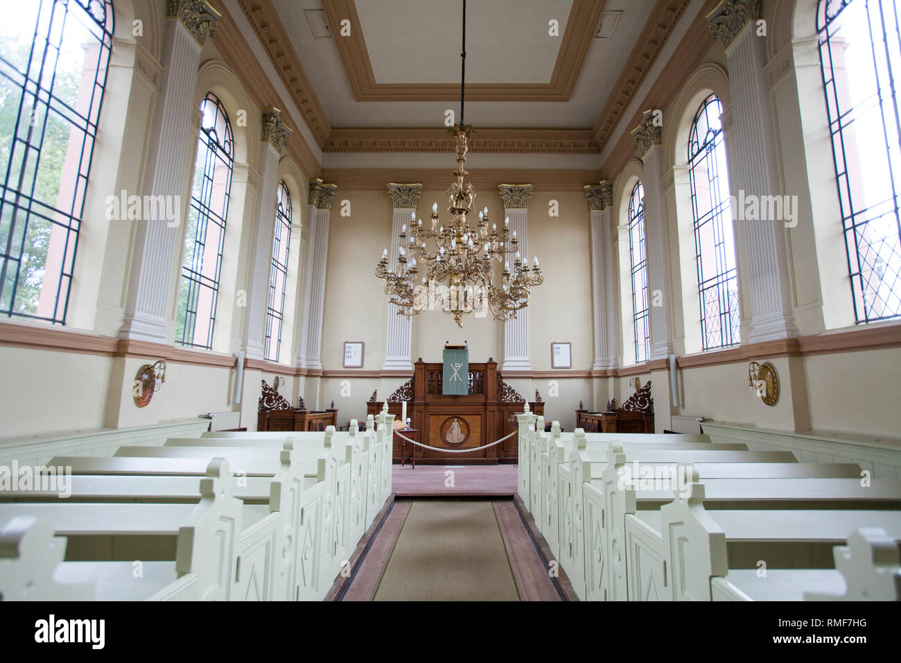 Remonstrant church of Friedrichstadt, North Friesland district, Schleswig-Holstein, Germany, Europe Stock Photo