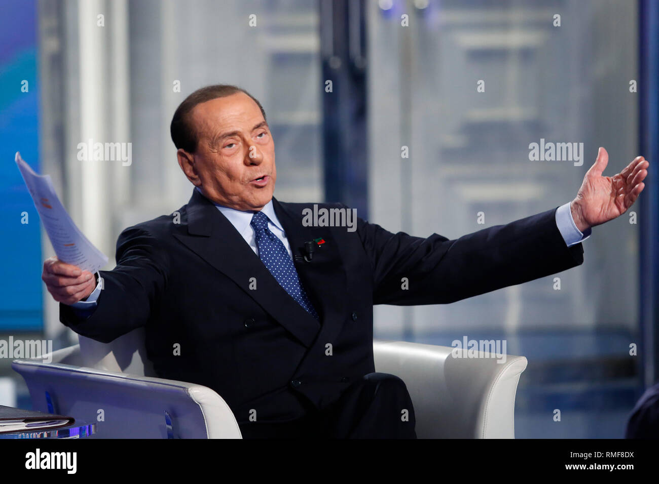 Rome, Italy. 14th Feb, 2019. Silvio Berlusconi Rome February 14th 2019 ...
