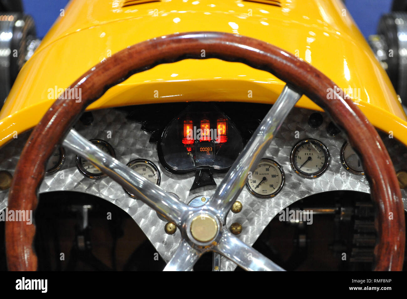 ExCel London, UK. 14th Feb 2019. The dashboard of a Harry Miller racing ...