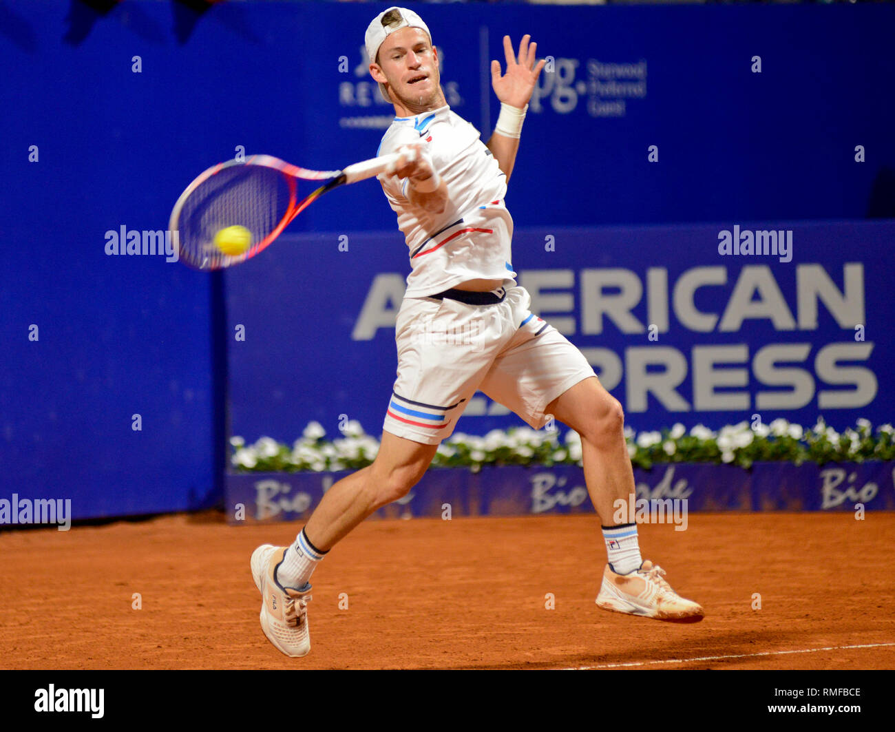 Buenos Aires, Argentina. 14th Feb 2019. Local favourite Diego Schwartzman (Argentina) advances to the next round of the Argentina Open, an ATP 250 tennis tournament. Credit: Mariano Garcia/Alamy Live News Stock Photo