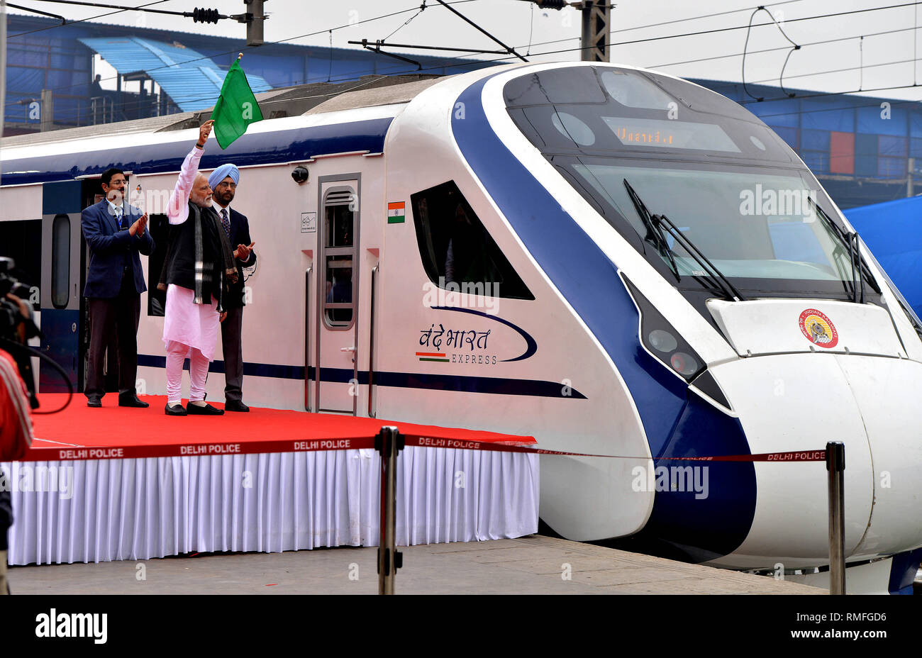New Delhi, New Delhi railway station in India. 15th Feb, 2019. Indian