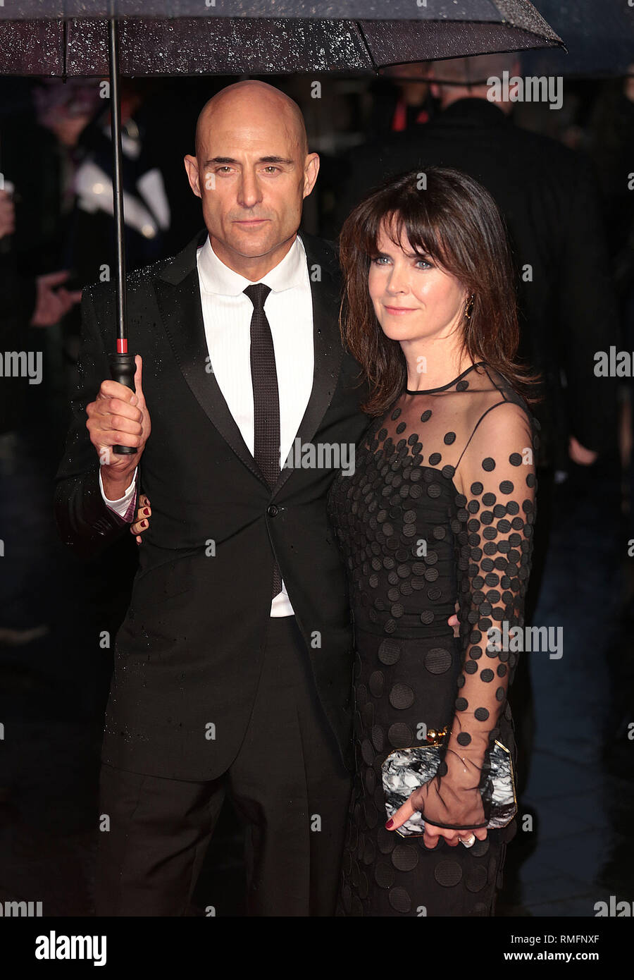 Oct 08, 2014 - 'The Imitation Game' - Opening Night Gala VIP Arrivals - 58th London Film Festival Photo Shows: Liza Marshall; Mark Strong Stock Photo