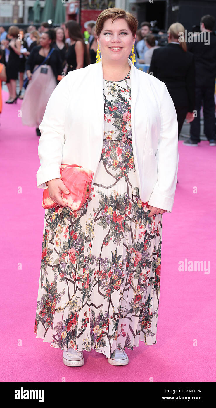 Katy Brand attending the Walking On Sunshine premiere at Vue West End,  Leicester Square, London Stock Photo - Alamy