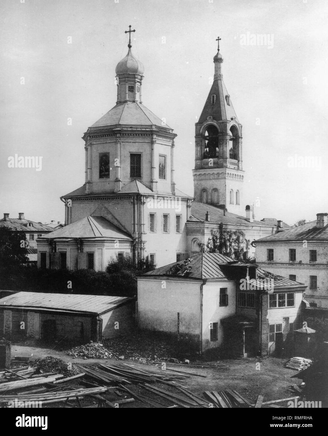 The Church of Saint Elias the Prophet in Moscow. Albumin Photo Stock ...
