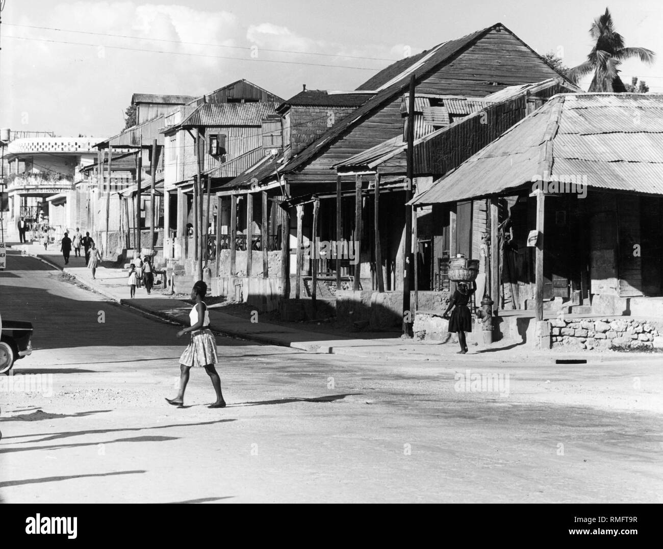 Street and houses in a poorer area in PortauPrince. Undated photo