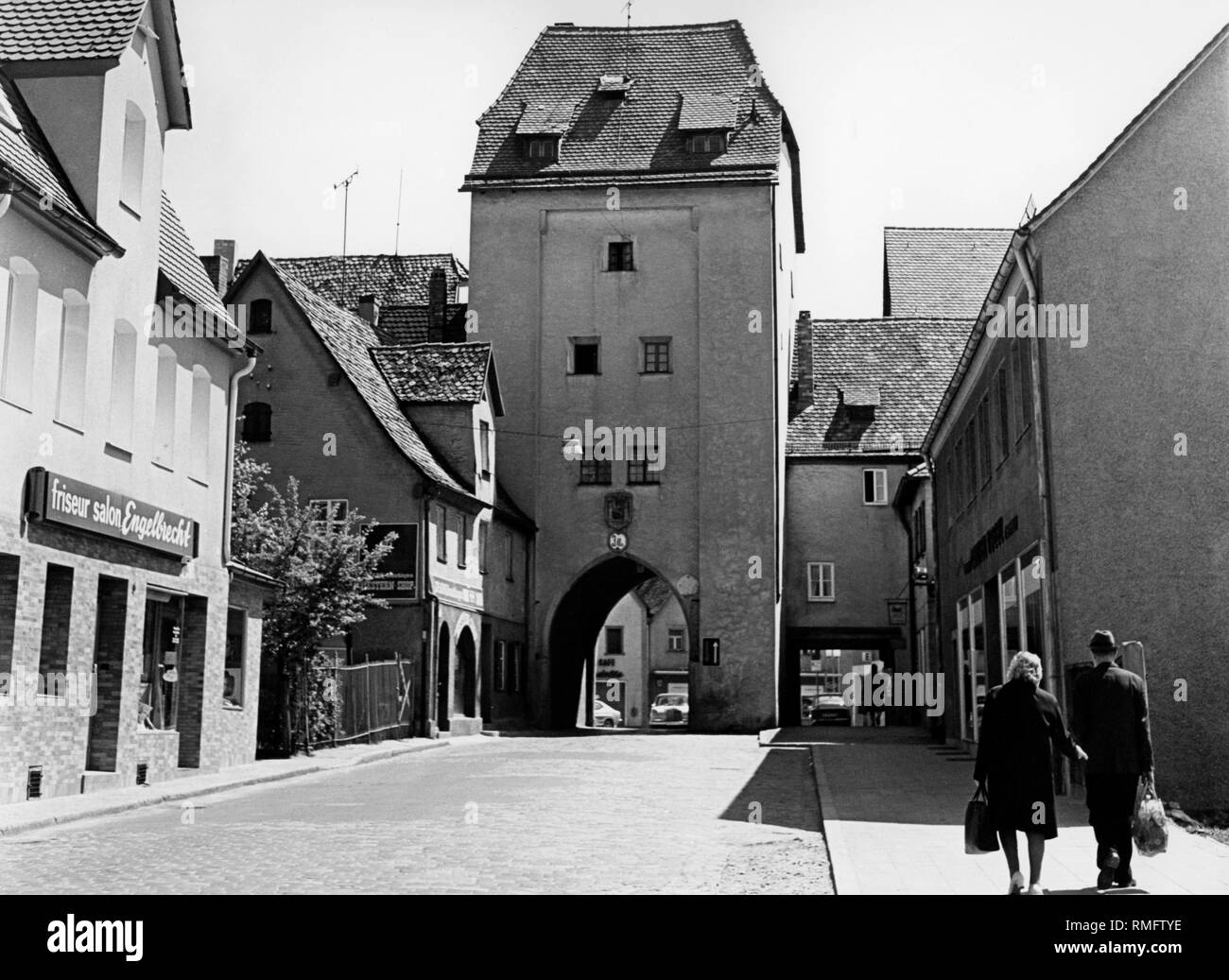 View of the Nuremberg Gate in Hersbruck. Stock Photo