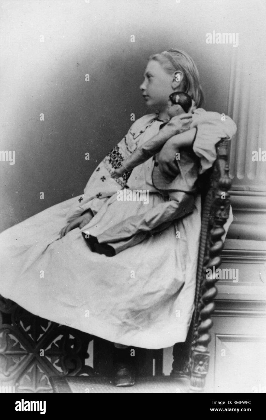 Portrait of Grand Duchess Vera Constantinovna of Russia (1854-1912). Albumin Photo Stock Photo