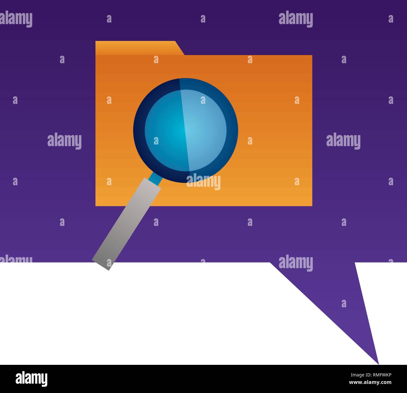 speech bubble folder file analysis Stock Vector Image & Art - Alamy
