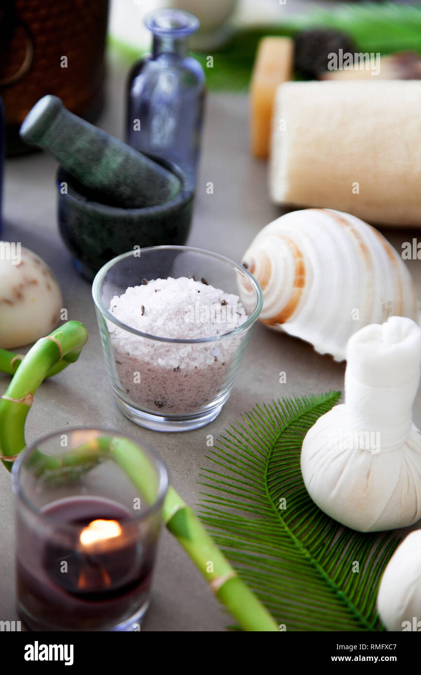 Spa wellness setting natural hi-res stock photography and images - Alamy