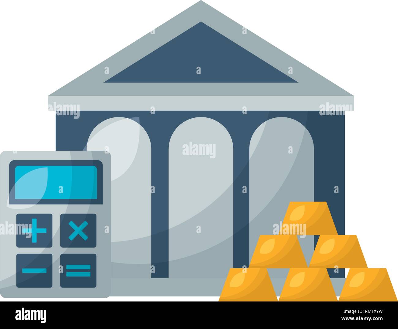 bank gold bars stock market Stock Vector Image & Art - Alamy