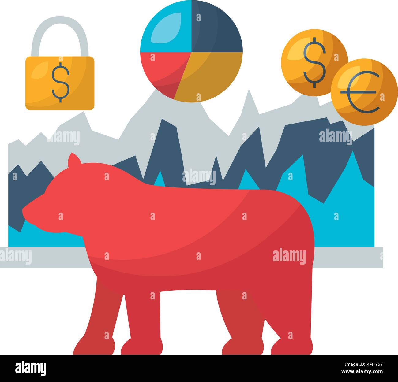 bear chart stock market Stock Vector Image & Art - Alamy