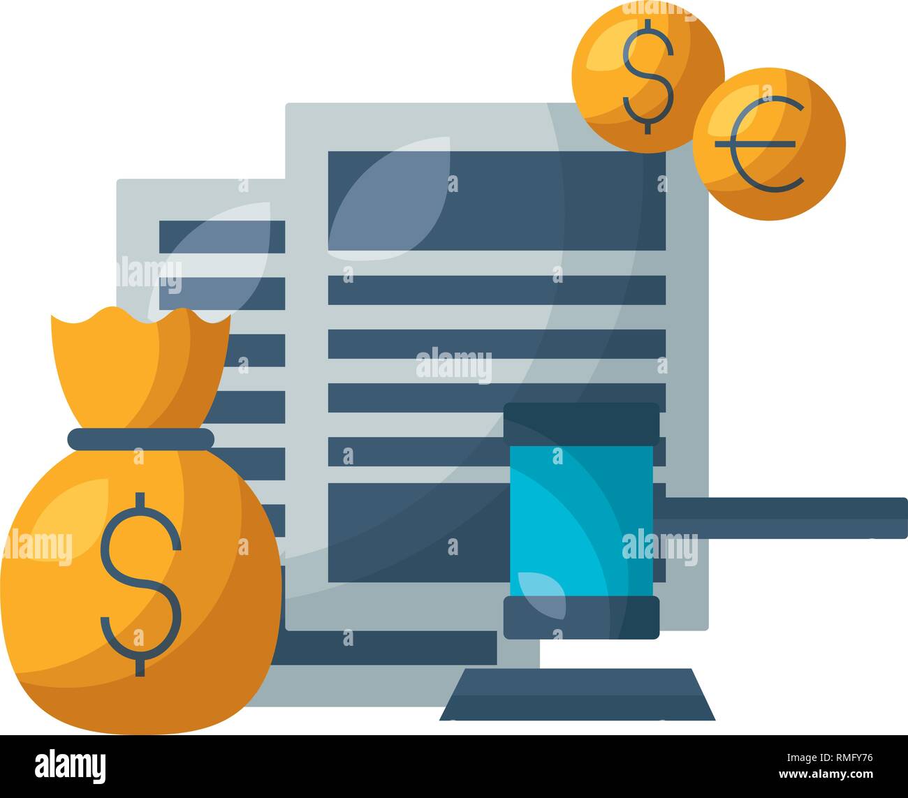 money bag justice exchange stock market Stock Vector Image & Art - Alamy