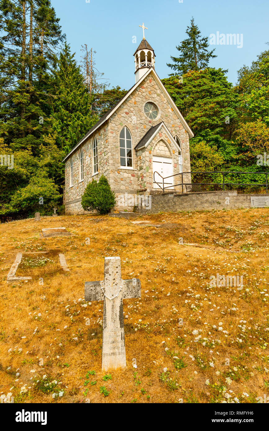 St Paul's Church, the oldest church on Salt Spring Island, showing the