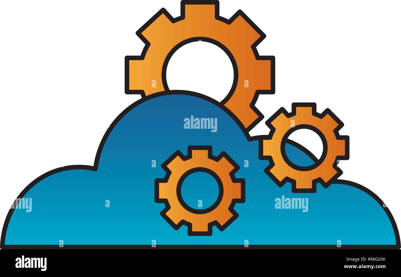 cloud computing gears technology Stock Vector Image & Art - Alamy