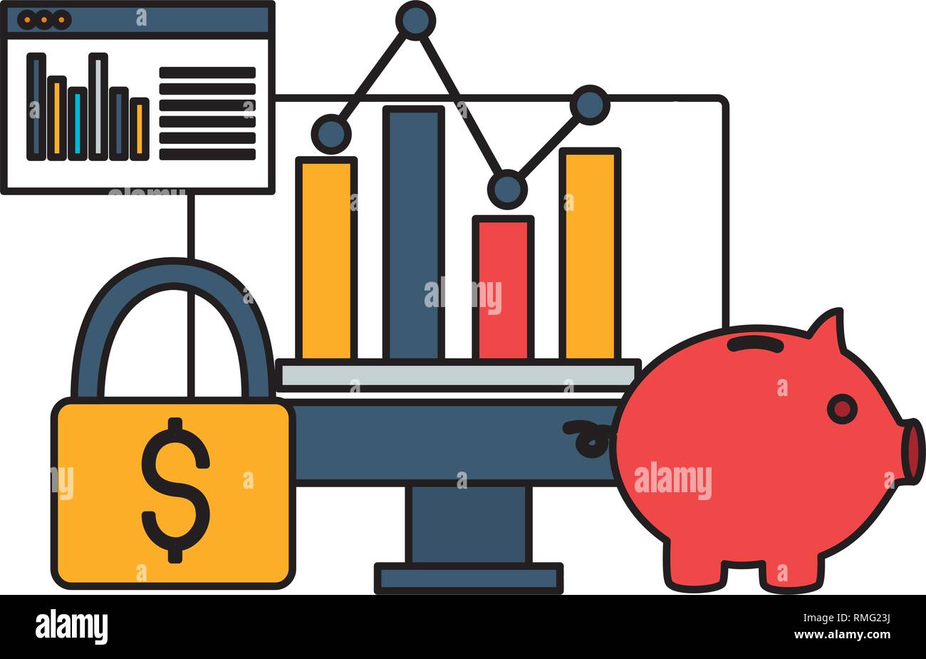 Bank savings account interest rate Stock Vector Images - Alamy
