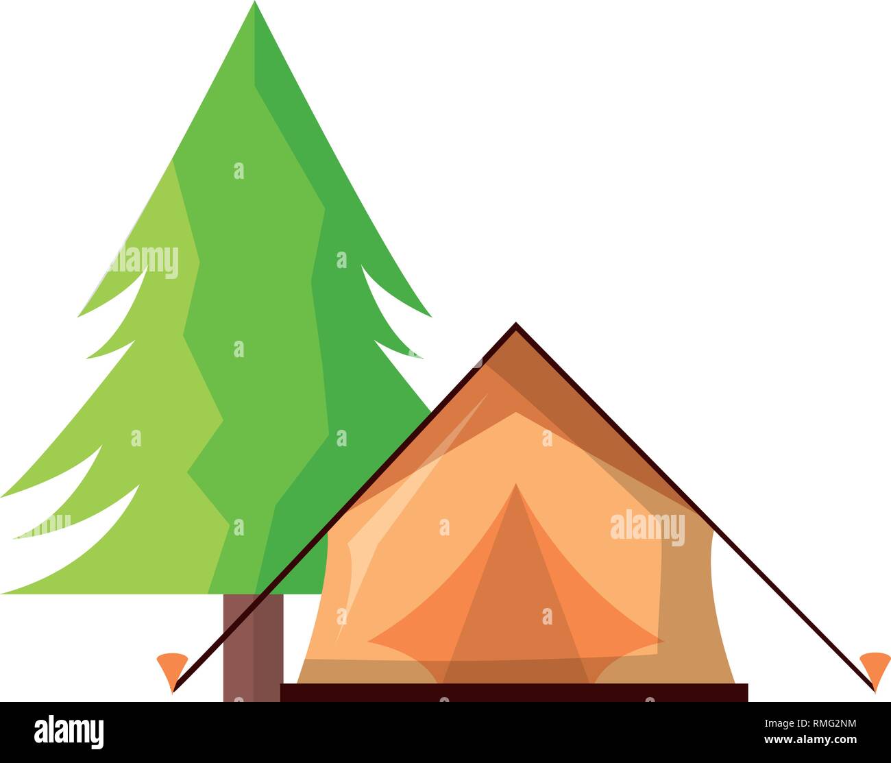 Simple Camp Tree Vector tent camping tree pine Stock Vector Image & Art - Alamy